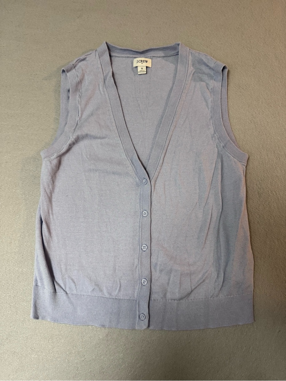 J.Crew Lavender Sleeveless Button-Front Cardigan Womens Small - Picture 1 of 3